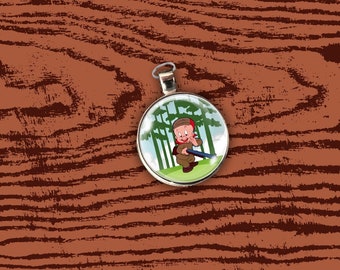 Elmer Fudd Pet Tag Pendants, Pet Jewelry, Elmer Fudd Looney Tunes Pet Tag, Bug Bunny