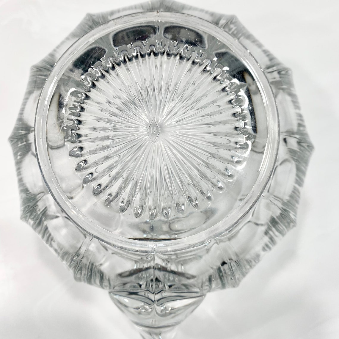 Vintage Heisey Glass Clear Old Williamsburg Pitcher Etsy