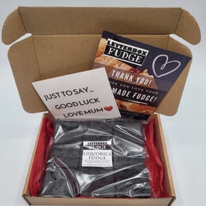 Handmade Fudge Gift Box - Liquorice Fudge  - FREE PERSONALISED Gift Card