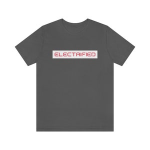 Electrified (Red on White) Ebike Tee