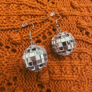 Mini Disco Ball Hanging Earrings