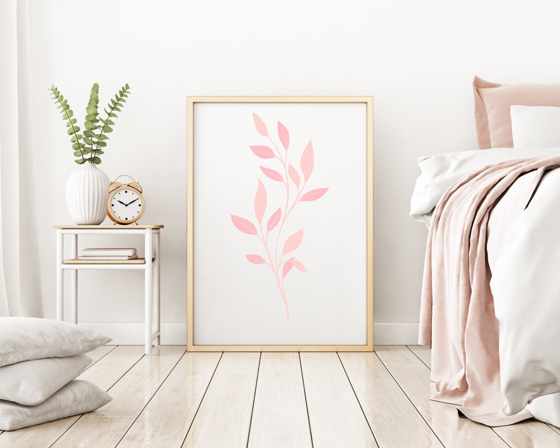 Pink Pastel Floral Wall Art Set of 3 Prints Botanical Home Etsy UK