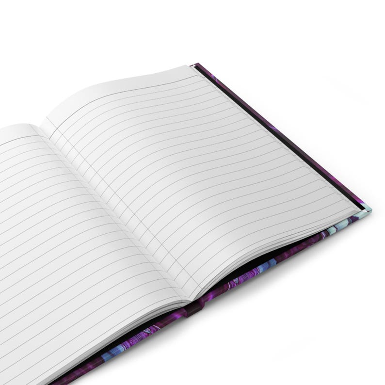 Purple Melt Plastic Cool Paint Acrylic Mix Hardcover Journal Lined