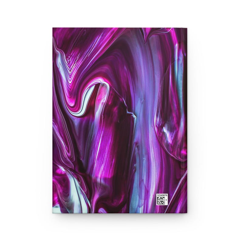 Purple Melt Plastic Cool Paint Acrylic Mix Hardcover Journal Lined