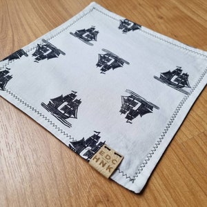 Monokrom piratskepp EDC Hank 20 x 20 cm svart mikrofiberryggnäsduk för vardagsbruk