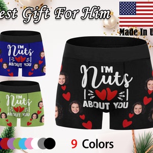 Custom Boxers With Face, Personalize Face Men Underwear, Custom Underwear Men, Custom Face Boxers, Face On Underwear, Christmas Gift For Him