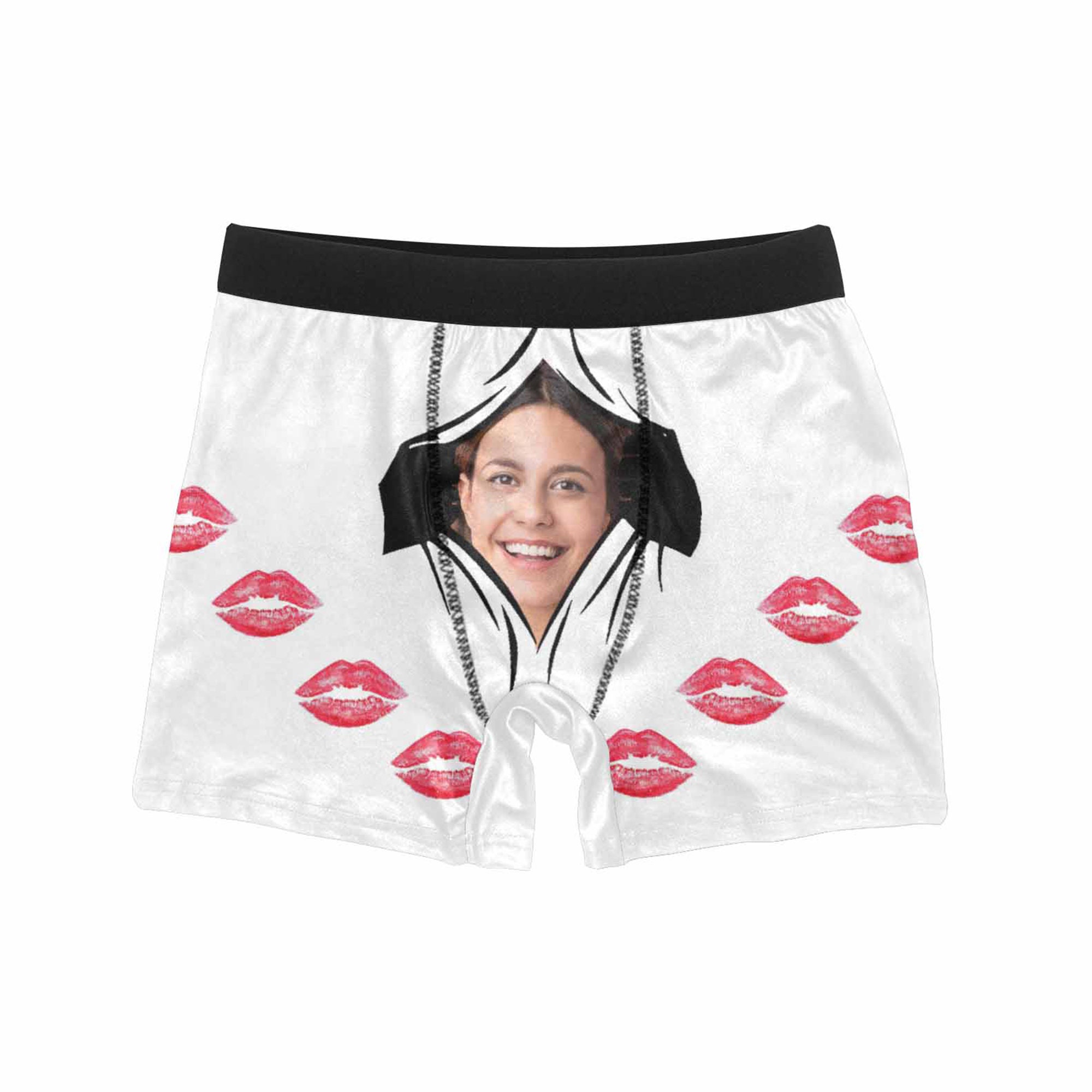 Custom Red Lip Face Boxer Personalized Boxer With Face Etsy