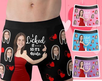 Custom Face Boxers, Personalized Photo Underwear, Anniversary Gift