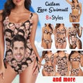 Customized Face Swimsuit, Custom Women's Swimwear, Personalized Summer Holiday Bathing Suits , Funny Husband Face on Bikini Anniversary Gift