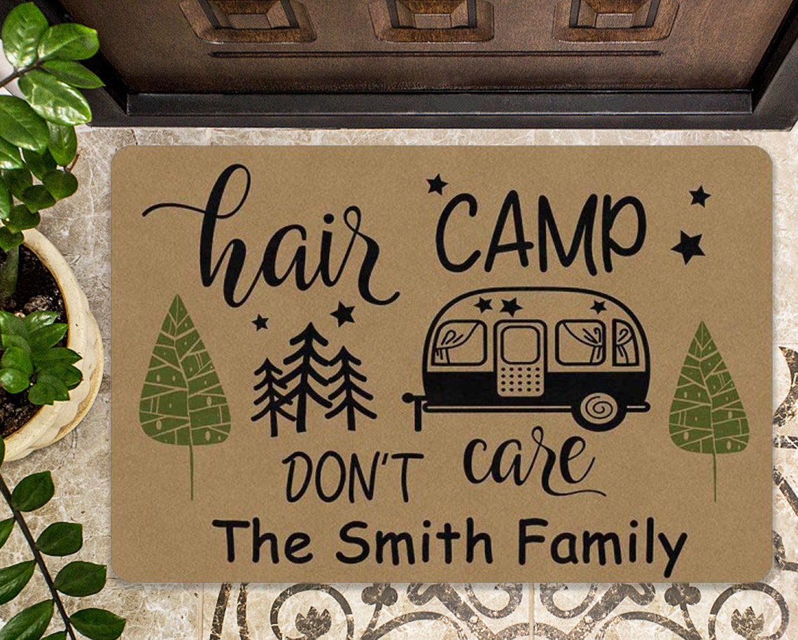 Personalized Camper Doormat Family Doormat Camp Rug Decor Etsy