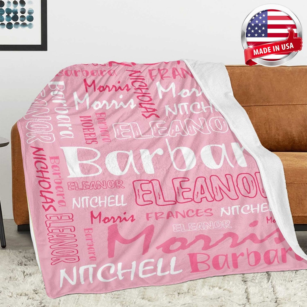 Personalized Blanket With Name, Personalized Name Blanket for Adults