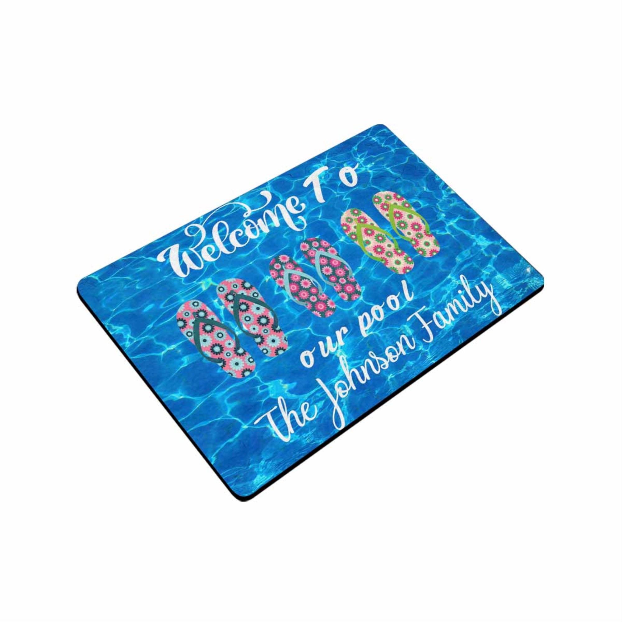 Pool Doormat Custom Flip Flops Doormat Housewarming Gift Etsy UK
