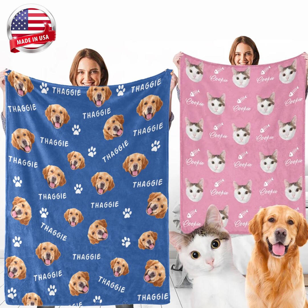Custom Personalized Pets Kid Fleece Blanket - Gift Idea For Baby/Dog/Cat Lovers