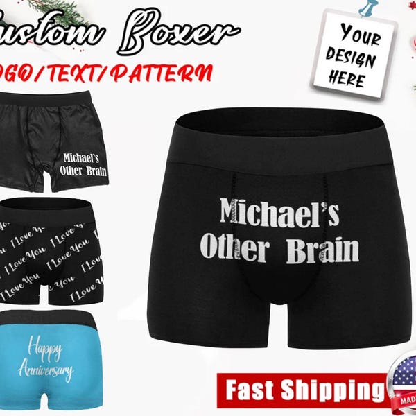 Bóxers personalizados para hombre: ropa interior con logotipo o texto personalizado