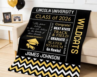 Personalized Graduation Blanket: Class of 2026 Gift