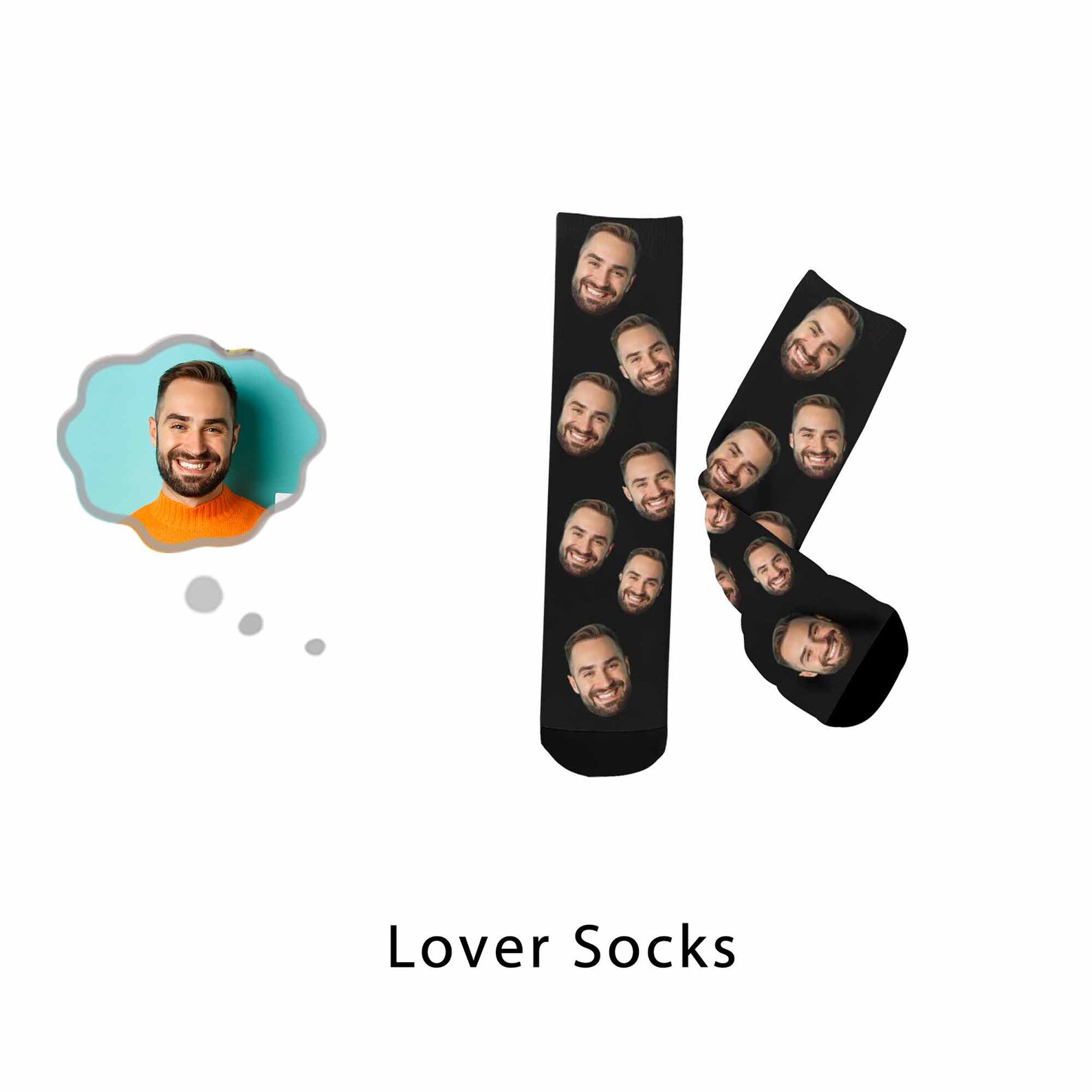 Personalized Socks with Faces Custom Color Socks with Faces Etsy
