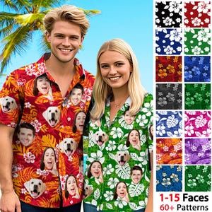 Custom Hawaii Shirt for Men Beach Party, Personalize Hawaii Shirt with Face, Custom Bachelor Party Hawaii Shirt with Photo, Gifts for BF Him