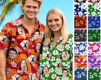 Custom Face Hawaiian Shirt: Personalized Photo Beach Party Shirt