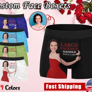 Custom Boxers With Face, Custom Boxers With Picture, Personalized boxer for men, Custom Boxer Briefs, Gift For Him Birthday, Valentine's Day