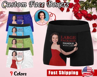 Custom Boxers With Face, Custom Boxers With Picture, Personalized boxer for men, Custom Boxer Briefs, Gift For Him Birthday, Valentine's Day