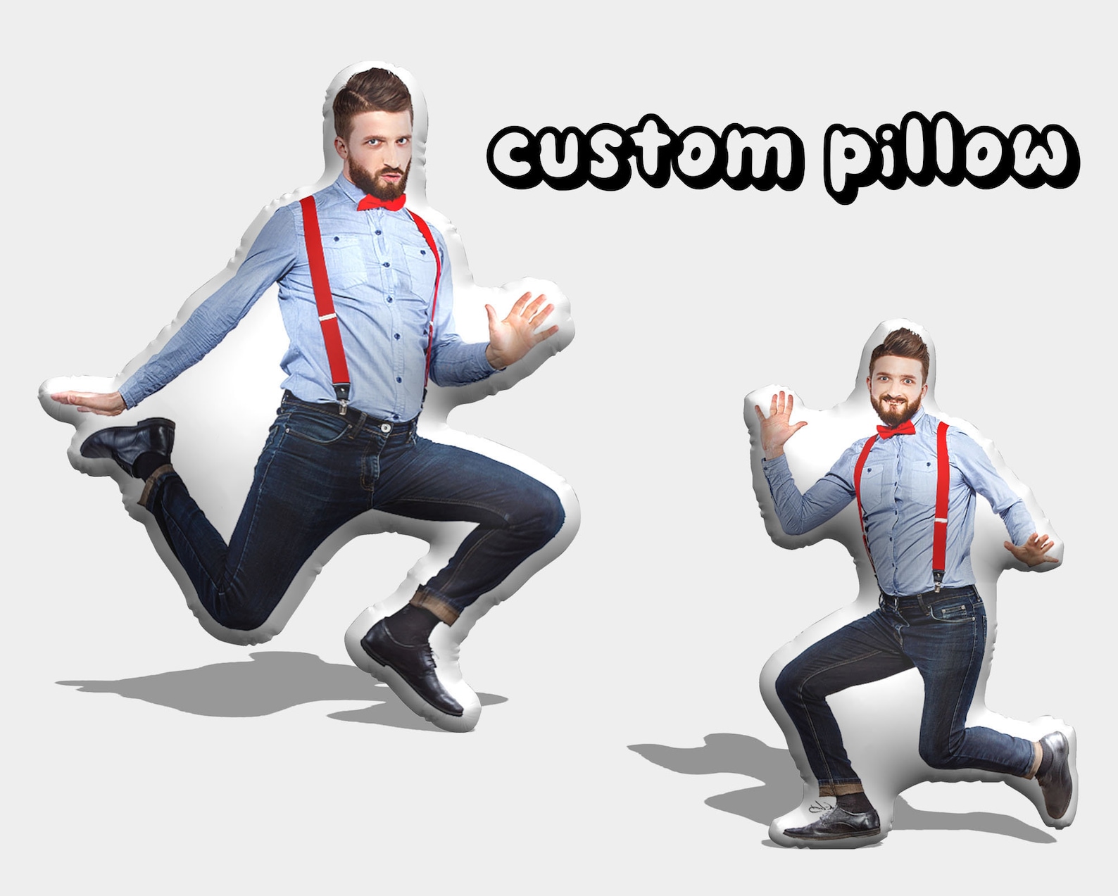 Human Pillow Portrait Pillow Custom Body Pillow Decorative Etsy