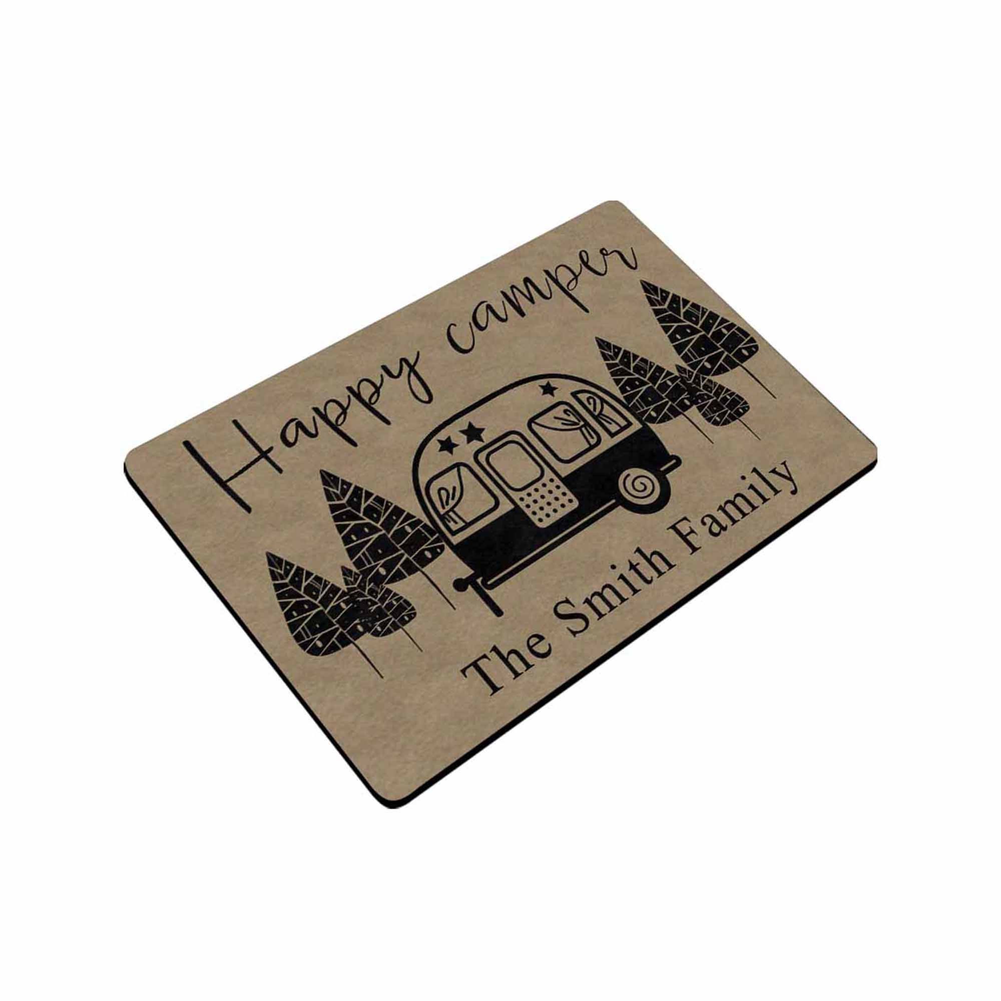 Happy camping doormat Personalized Camper Doormat Etsy