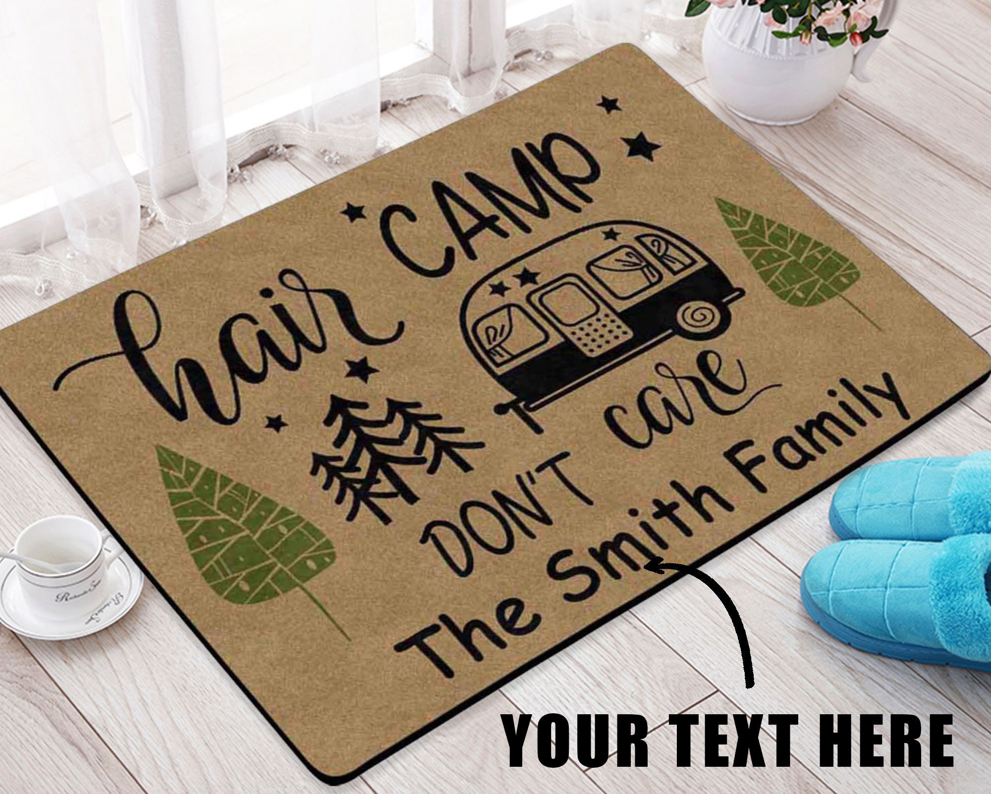 Personalized Camper Doormat Family doormat Camp rug decor Etsy