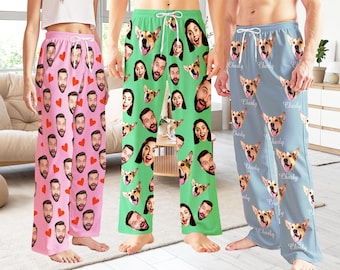 Custom Face Pajama Pants: Personalized Photo PJs for Men & Women