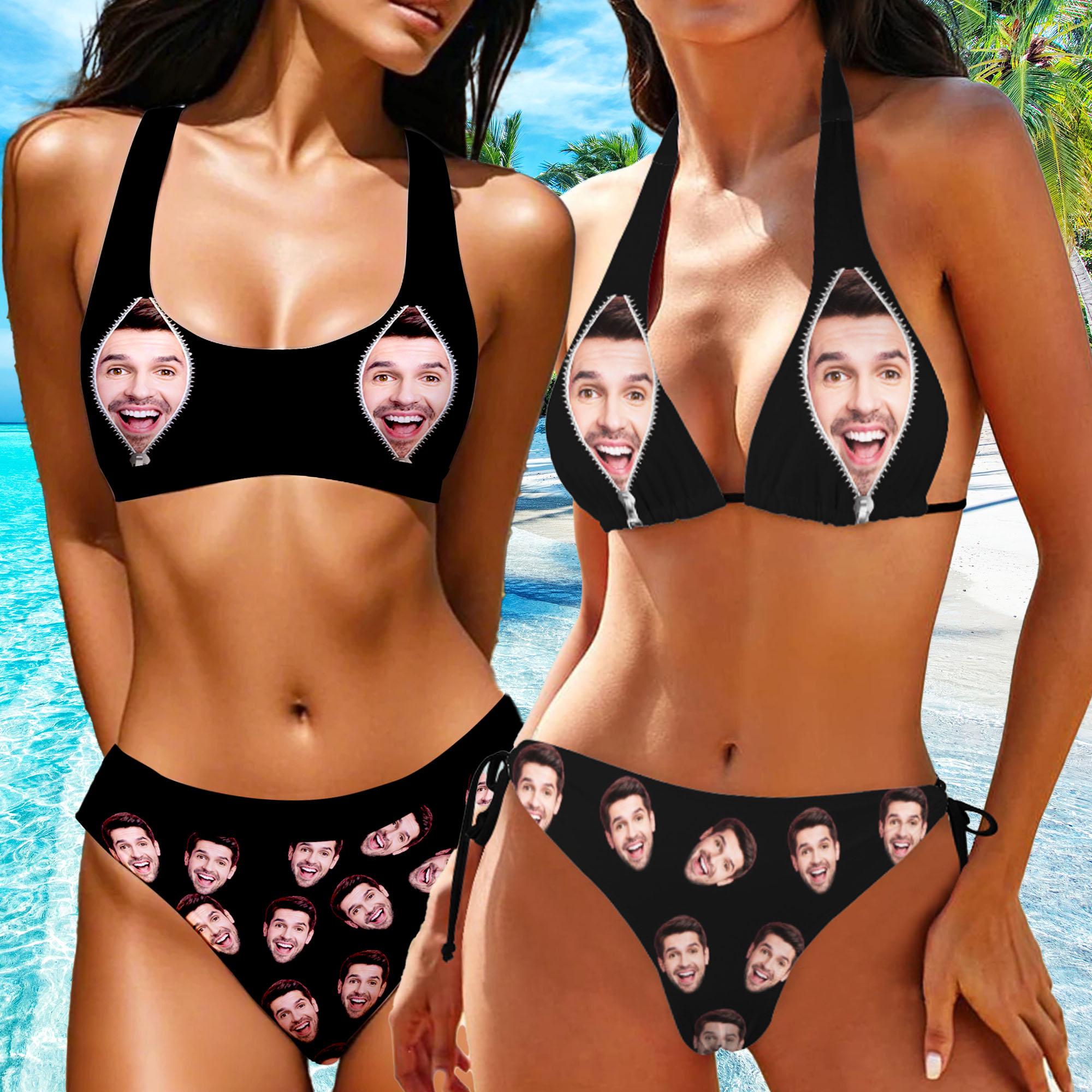 Black Beauty Zipper Bikini THE GIOVANNA ZIP HIGH-WAIST BIKINI in BLACK NEOPRENE – Lisa  main image 2