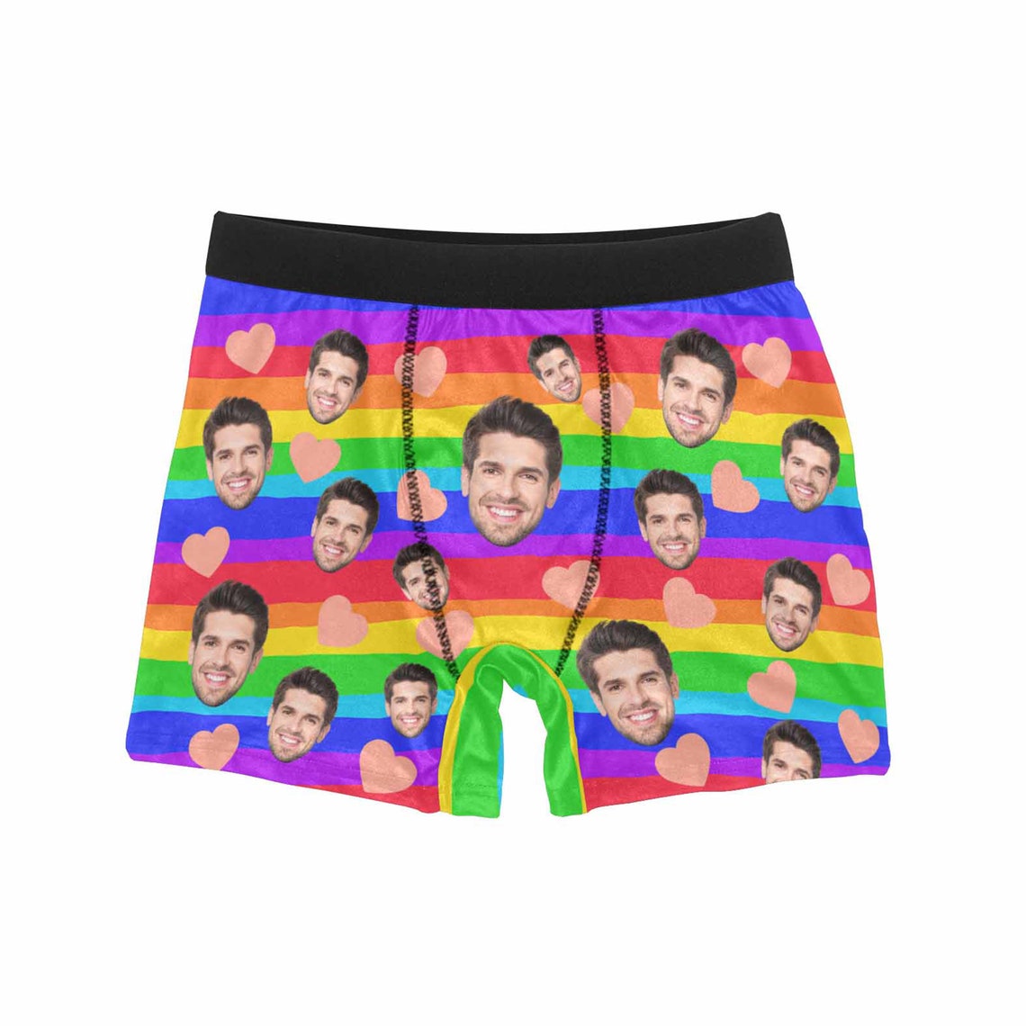 Custom Boxer Rainbow Face Boxer Gift for Boyfriend Boxer with Etsy