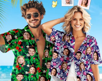 Custom Face Hawaiian Shirt, Personalized Photo Shirt, Father's Day Gift