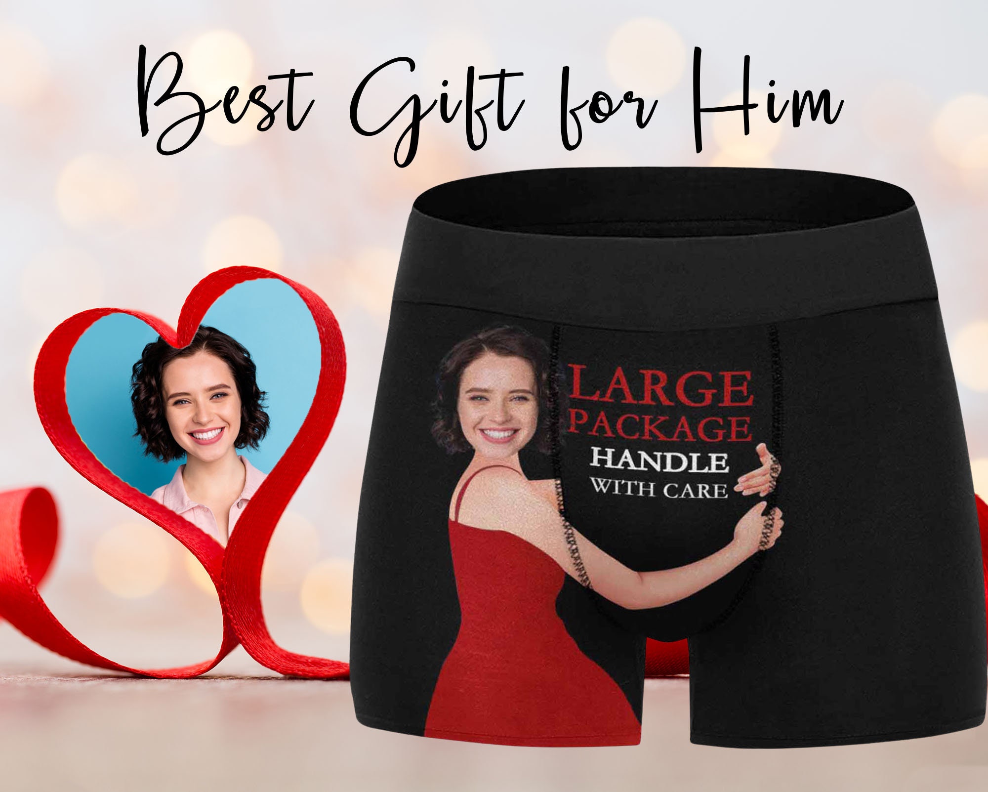 Custom Face Boxer Hugging Custom Boxer Personalized Boxer Etsy