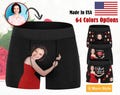 USA Personalized Christmas Boxer Briefs for Men, Custom Boxers I licked It so It's Mine, Personalize Boxers with Face, Valentine's Day Gifts
