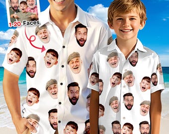 Custom Face Hawaiian Shirt: Personalized Photo Print Gift