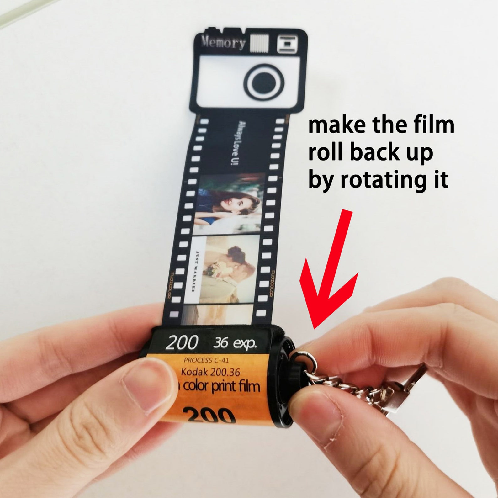 Wedding Photo Keychain Camera Roll keychain Personalized Film Etsy