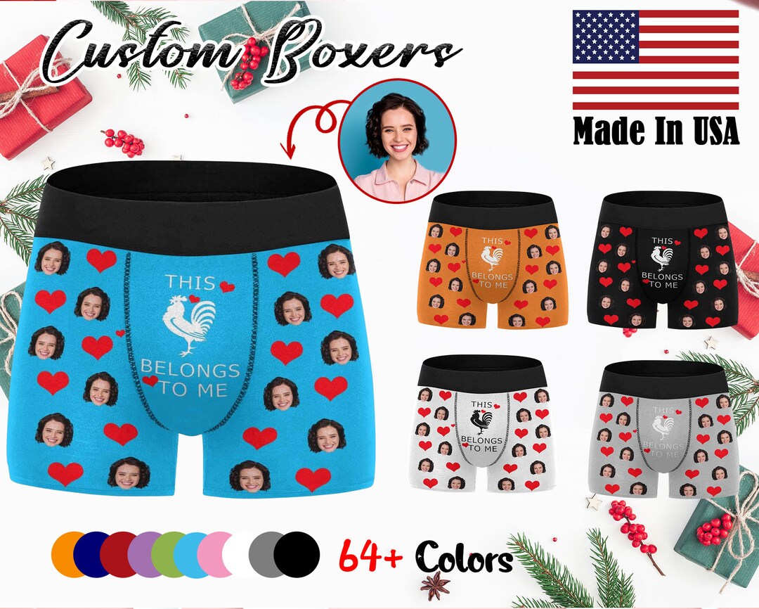 Personalize Boxers for Men, Custom Boxers With Face, Custom Underwear