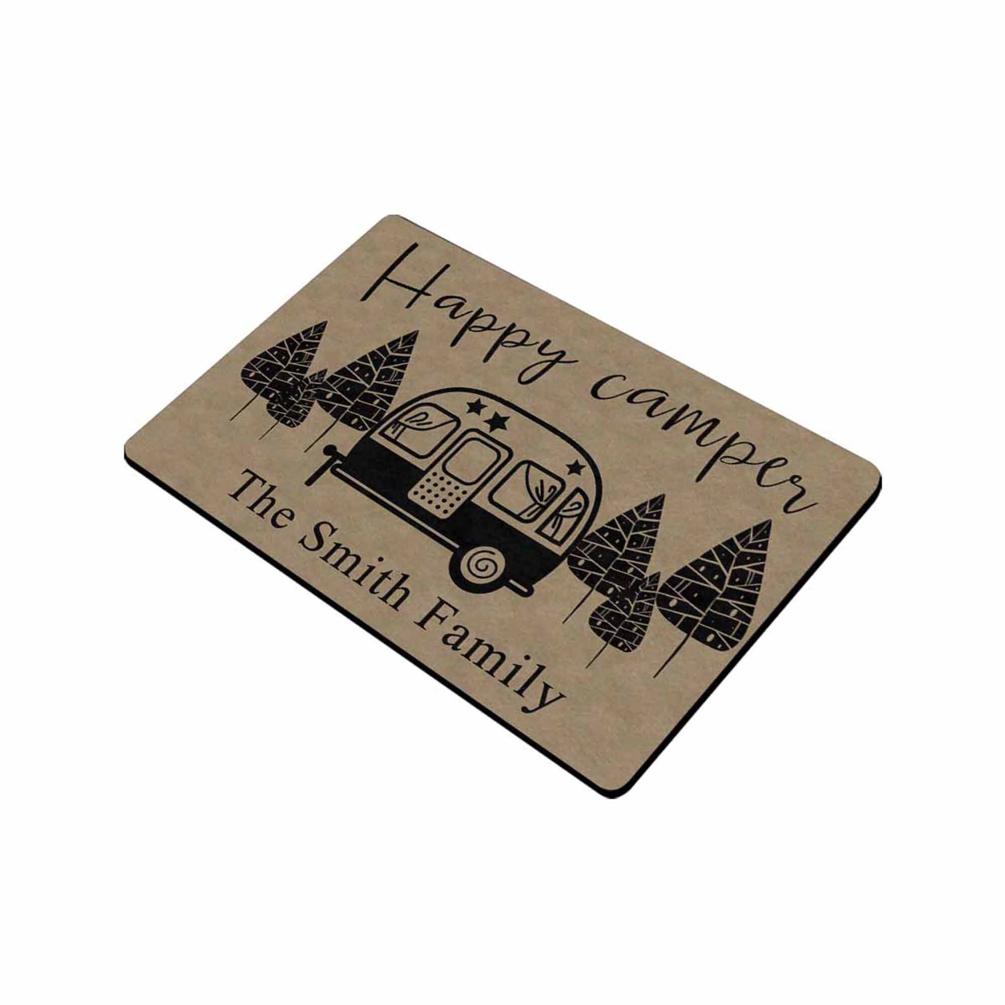 Happy camping doormat Personalized Camper Doormat Etsy