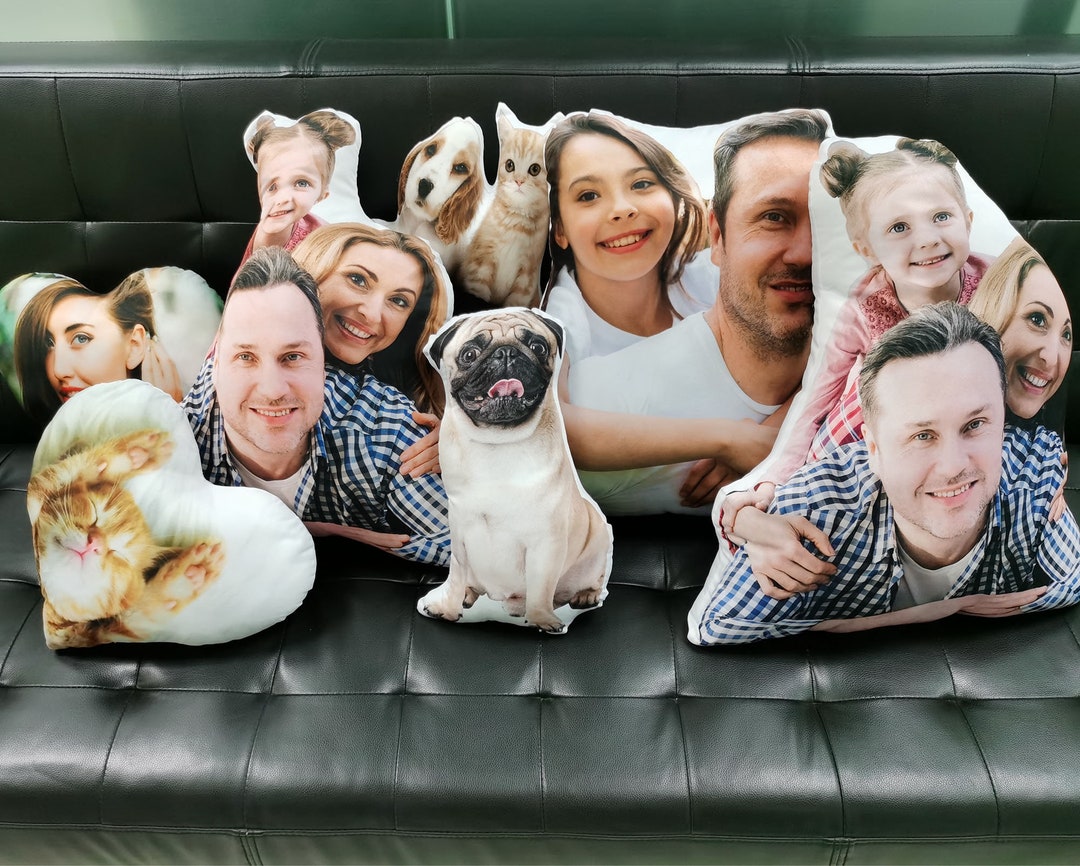 Personalized Pillow, Custom Photo Pillow, Dog Face Pillow, Body Pillow