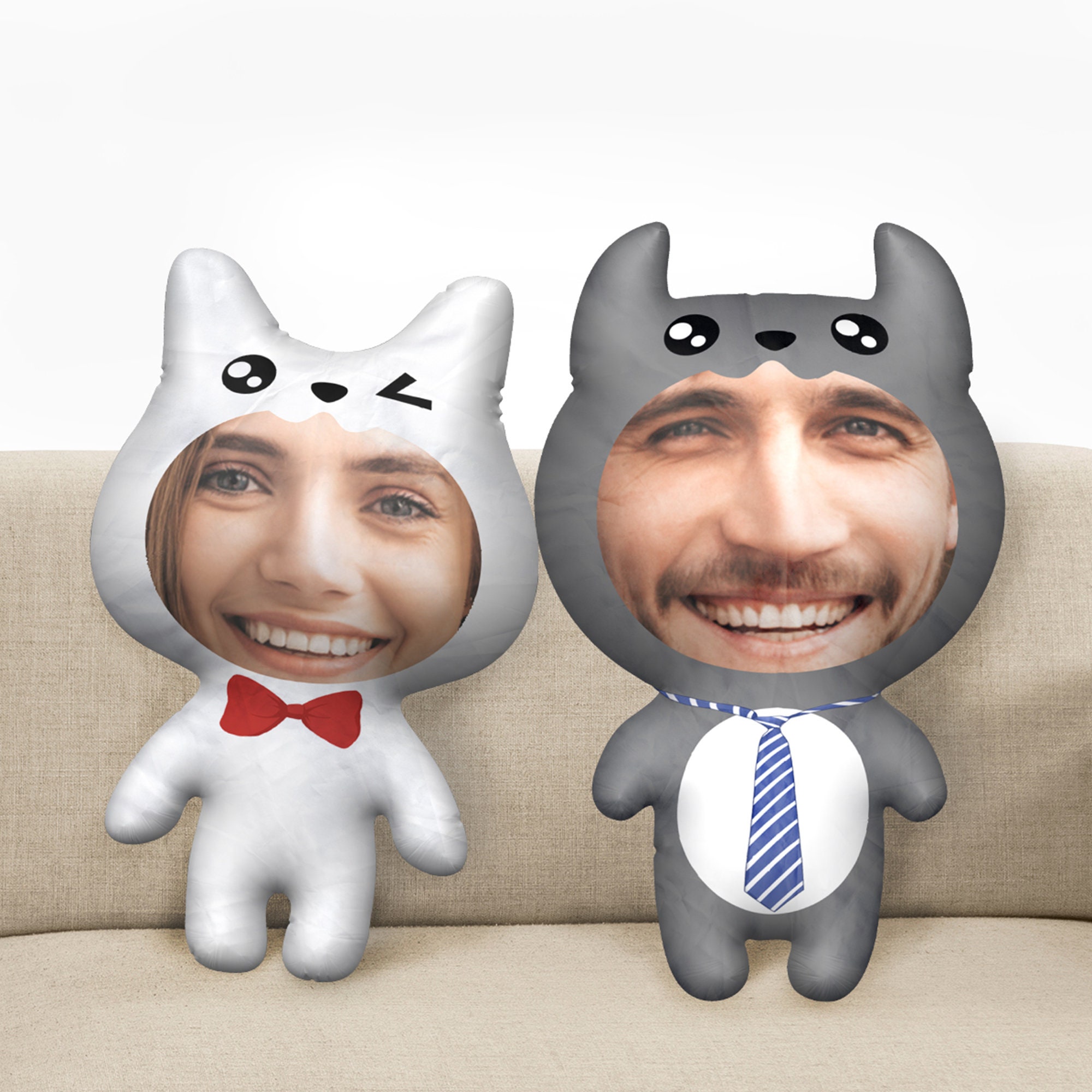 Custom Couple Face Pillow Put Your Boyfriends Girlfriend Etsy