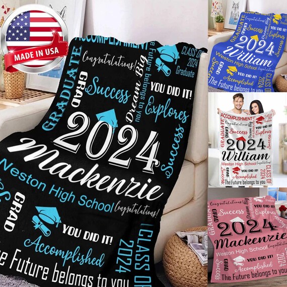 Personalized Graduation 2024 Photo Blanket Graduation Class of 2024 Gift Custom Graduation Blanket for Daughter Gifts for College Grads Etsy Canada