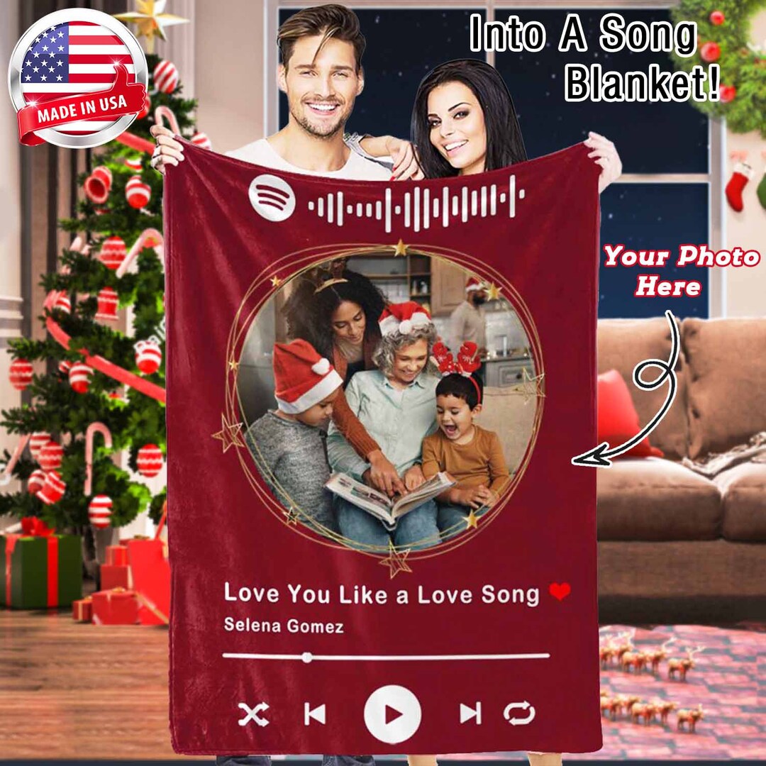 Personalized Photo Blanket Christmas Memory Blanket Custom Etsy