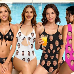 Custom Face Bikini Set/One-Piece Swimsuit: Personalized Women's Swimwear
