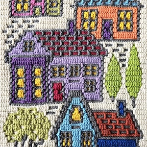 Mosaic Crochet Pattern: Wall Hanging, Blanket, Cushion (PDF)