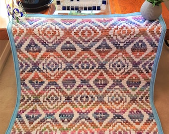 Mosaic Overlay Crochet Blanket Pattern, Daydreams, PDF file only