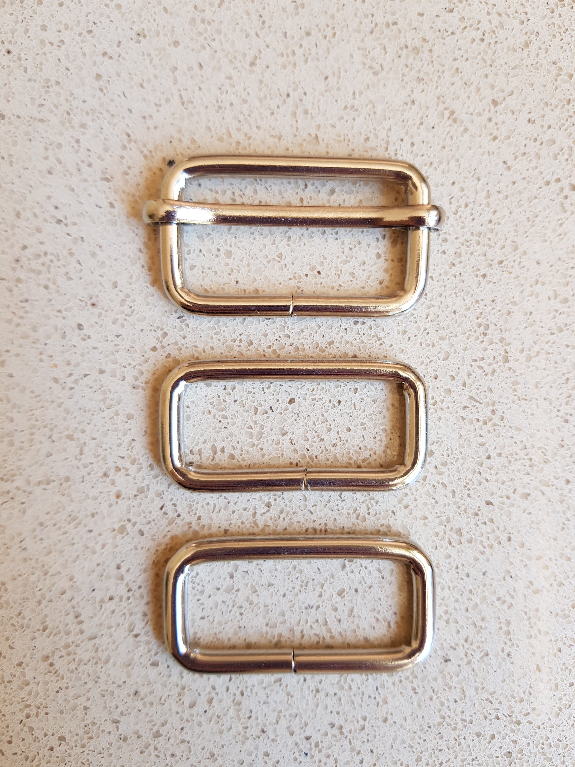 Slide and Rectangle Rings for bag making 1 1/4 inch x 1/2 Etsy