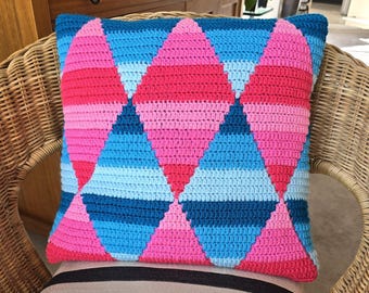 Mosaic Crochet Cushion Cover Pattern