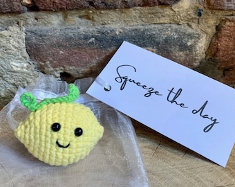 Crochet Lemon/unique present/motivational gift