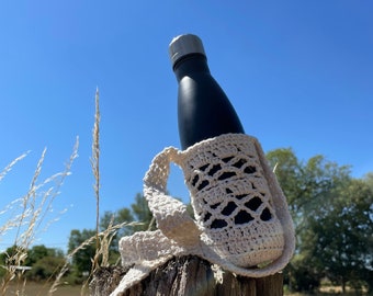 Portabotellas de crochet // Portabotellas bohemio // Portabotellas portátil