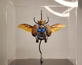 Steampunk Cyborg Mechanical Beetle Insects Bugs Kinetic Sculpture Biomechanical Art Cool Unique Gift Ideas for Men Insect Lovers Table Decor