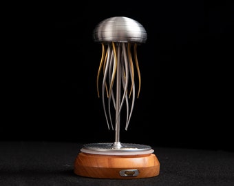 Mechanical Metal Jellyfish Kinetic Sculpture Capturing The Very Essence Of Natural Rhythmical Movements Bionic Engineering Design Robot Art